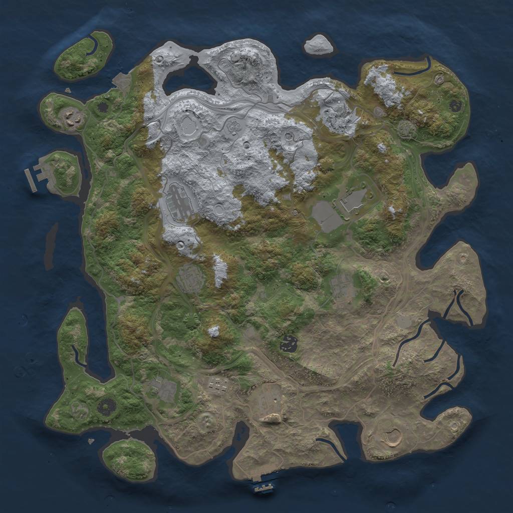 Rust Map: Procedural Map, Size: 4250, Seed: 3288230, 19 Monuments