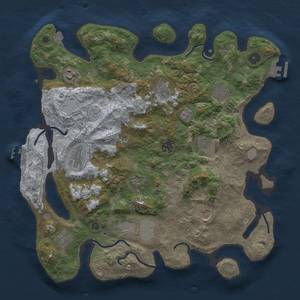 Thumbnail Rust Map: Procedural Map, Size: 3900, Seed: 89375, 19 Monuments