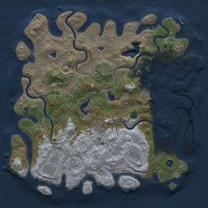 Thumbnail Rust Map: Procedural Map, Size: 4500, Seed: 223041333, 16 Monuments