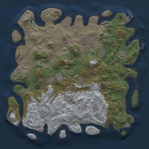 Thumbnail Rust Map: Procedural Map, Size: 4500, Seed: 223041333, 19 Monuments