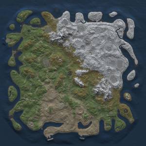 Thumbnail Rust Map: Procedural Map, Size: 5000, Seed: 633304590, 19 Monuments