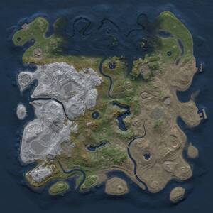 Thumbnail Rust Map: Procedural Map, Size: 4250, Seed: 1582338758, 15 Monuments