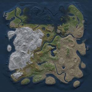 Thumbnail Rust Map: Procedural Map, Size: 4250, Seed: 1582338758, 16 Monuments