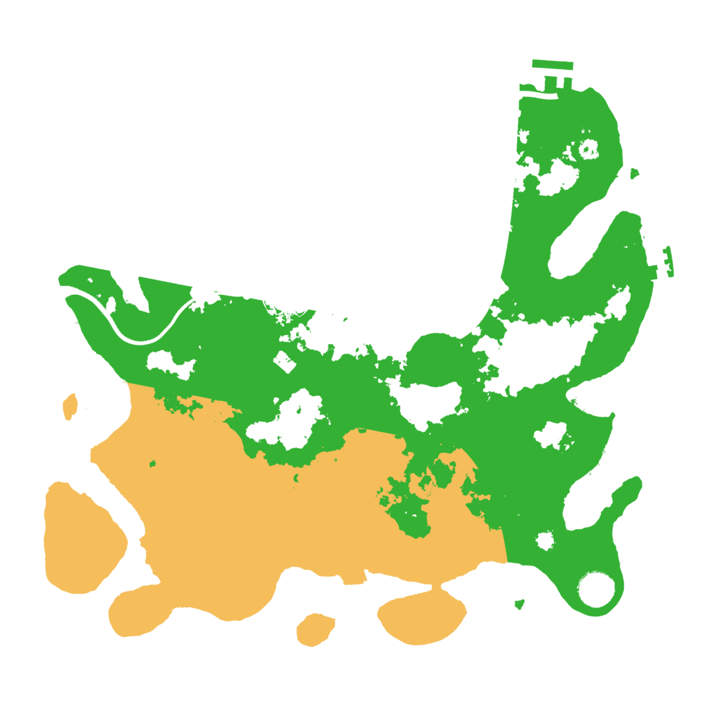 Biome Rust Map: Procedural Map, Size: 3500, Seed: 298609195
