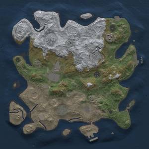 Thumbnail Rust Map: Procedural Map, Size: 3500, Seed: 298609195, 17 Monuments