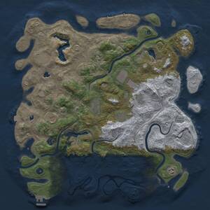 Thumbnail Rust Map: Procedural Map, Size: 4530, Seed: 1011574477, 16 Monuments