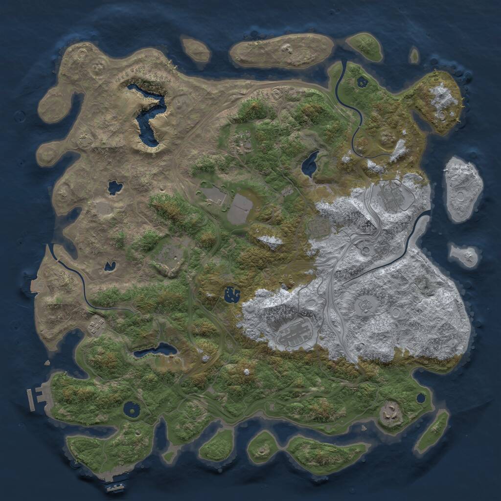 Rust Map: Procedural Map, Size: 4530, Seed: 1011574477, 15 Monuments
