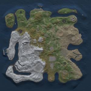 Thumbnail Rust Map: Procedural Map, Size: 3500, Seed: 407, 16 Monuments