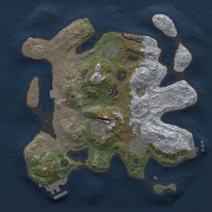 Thumbnail Rust Map: Procedural Map, Size: 3000, Seed: 2072118703, 12 Monuments