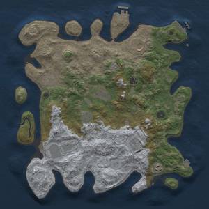 Thumbnail Rust Map: Procedural Map, Size: 4000, Seed: 1712942046, 17 Monuments