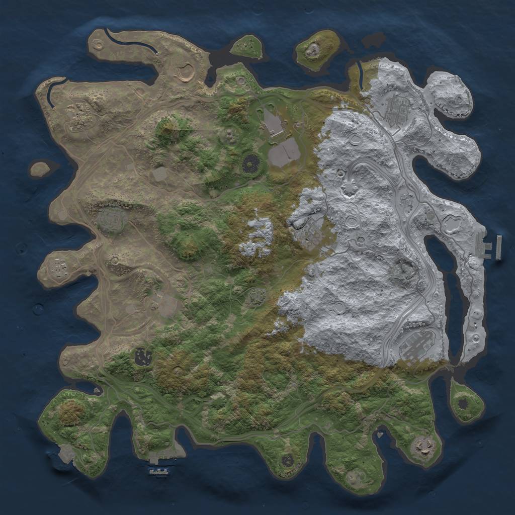 Rust Map: Procedural Map, Size: 4250, Seed: 99889977, 19 Monuments