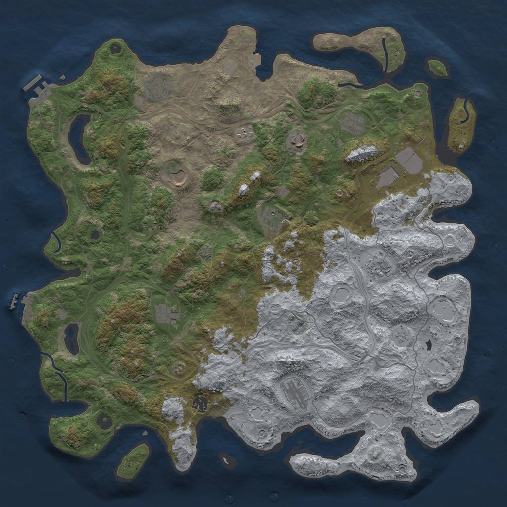 Rust Map: Procedural Map, Size: 4750, Seed: 1283673152, 19 Monuments