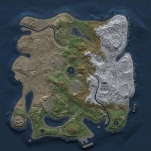Thumbnail Rust Map: Procedural Map, Size: 3000, Seed: 848464623, 12 Monuments