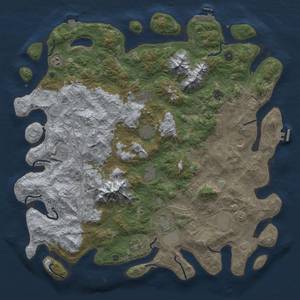 Thumbnail Rust Map: Procedural Map, Size: 5000, Seed: 609339415, 19 Monuments