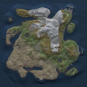 Thumbnail Rust Map: Procedural Map, Size: 3000, Seed: 782907104, 14 Monuments