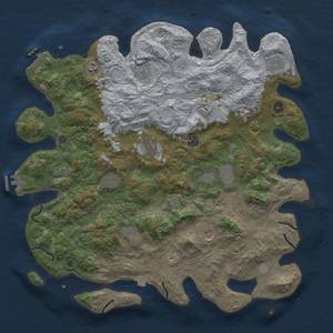 Thumbnail Rust Map: Procedural Map, Size: 4500, Seed: 1794151049, 19 Monuments