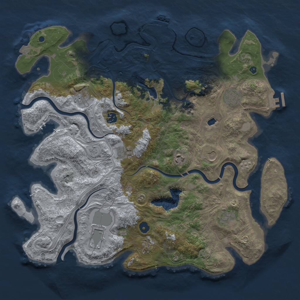 Rust Map: Procedural Map, Size: 4250, Seed: 20240704, 16 Monuments