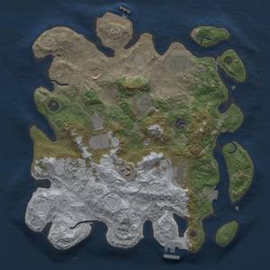 Thumbnail Rust Map: Procedural Map, Size: 3500, Seed: 772095949, 17 Monuments