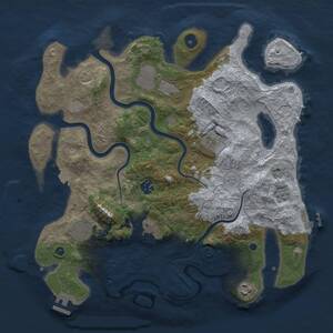 Thumbnail Rust Map: Procedural Map, Size: 3700, Seed: 911595539, 13 Monuments