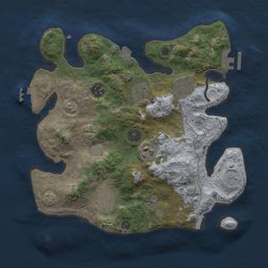 Thumbnail Rust Map: Procedural Map, Size: 3000, Seed: 19840528, 14 Monuments