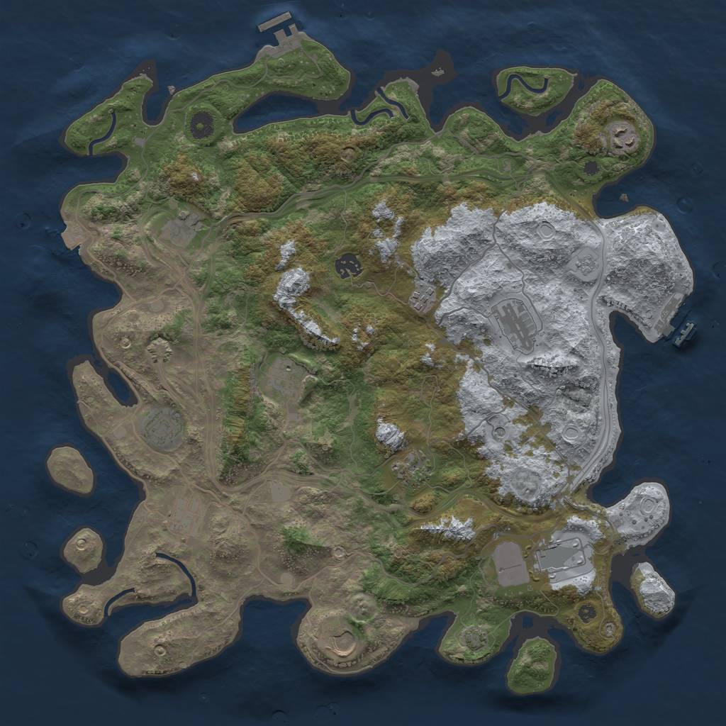 Rust Map: Procedural Map, Size: 4250, Seed: 1111119111, 19 Monuments