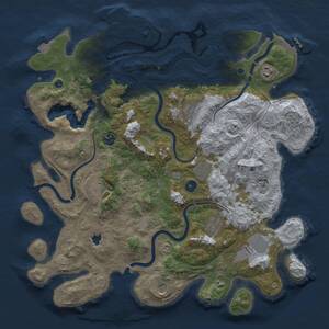 Thumbnail Rust Map: Procedural Map, Size: 4250, Seed: 1111119111, 15 Monuments