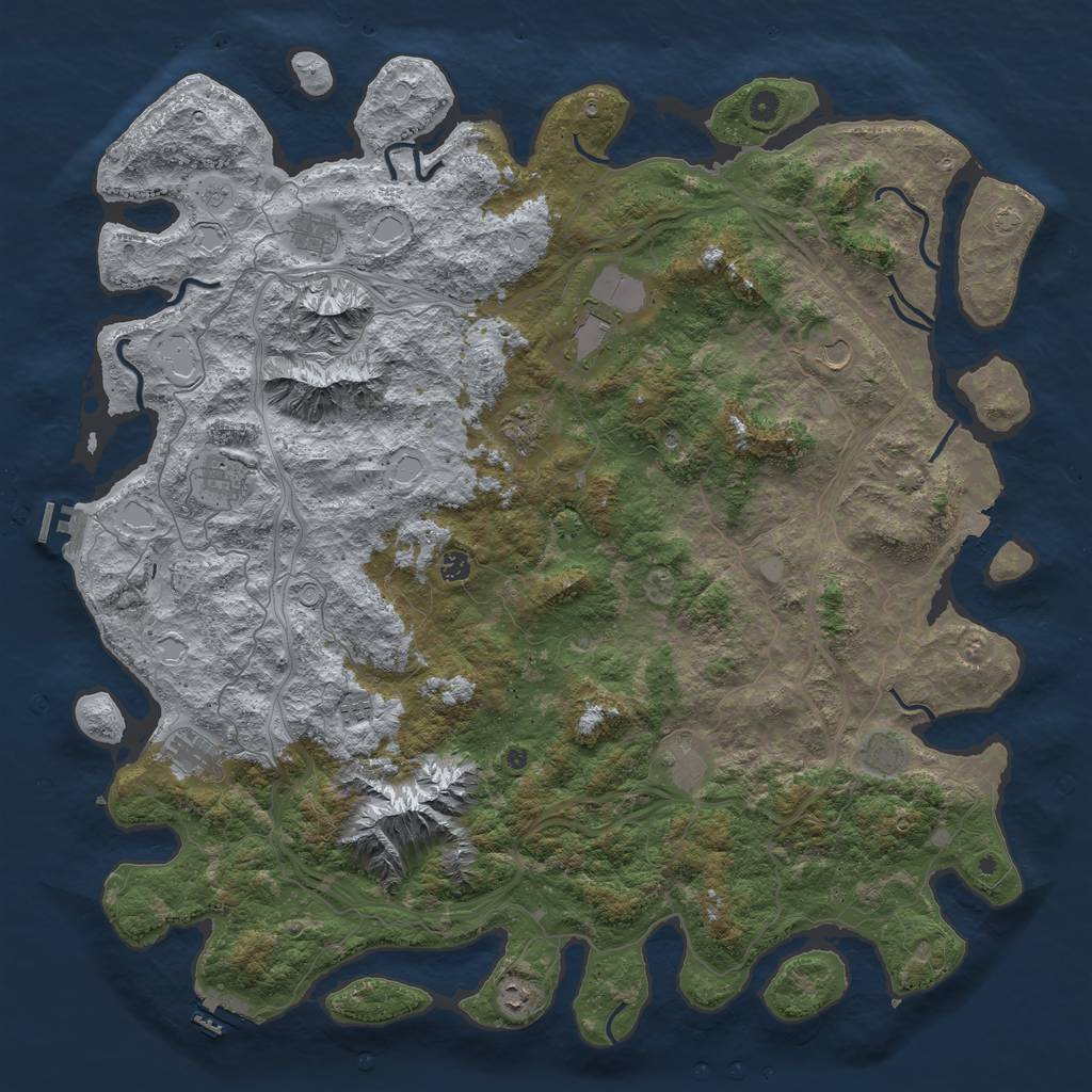 Rust Map: Procedural Map, Size: 5405, Seed: 5401, 19 Monuments