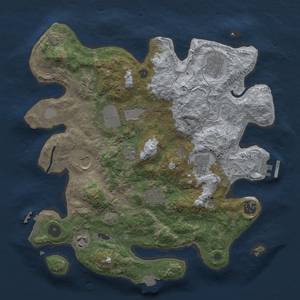 Thumbnail Rust Map: Procedural Map, Size: 3500, Seed: 1974325275, 17 Monuments