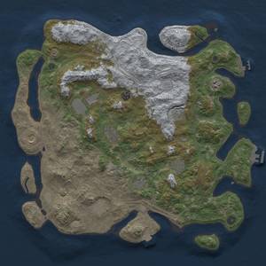 Thumbnail Rust Map: Procedural Map, Size: 4500, Seed: 81529191, 19 Monuments