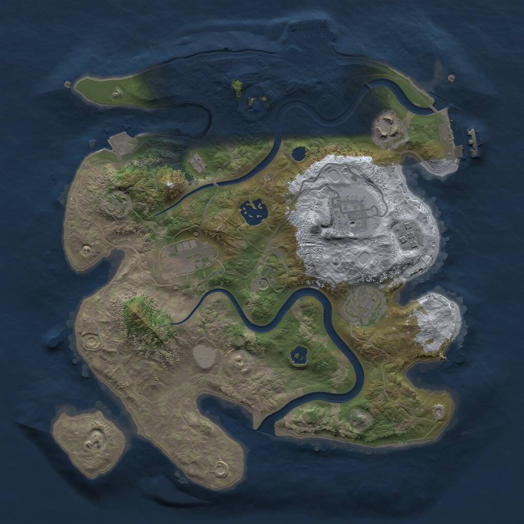 Rust Map: Procedural Map, Size: 3000, Seed: 186026539, 11 Monuments