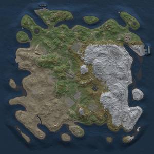 Thumbnail Rust Map: Procedural Map, Size: 4000, Seed: 1255595152, 19 Monuments