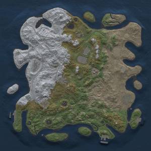 Thumbnail Rust Map: Procedural Map, Size: 4250, Seed: 521926010, 19 Monuments