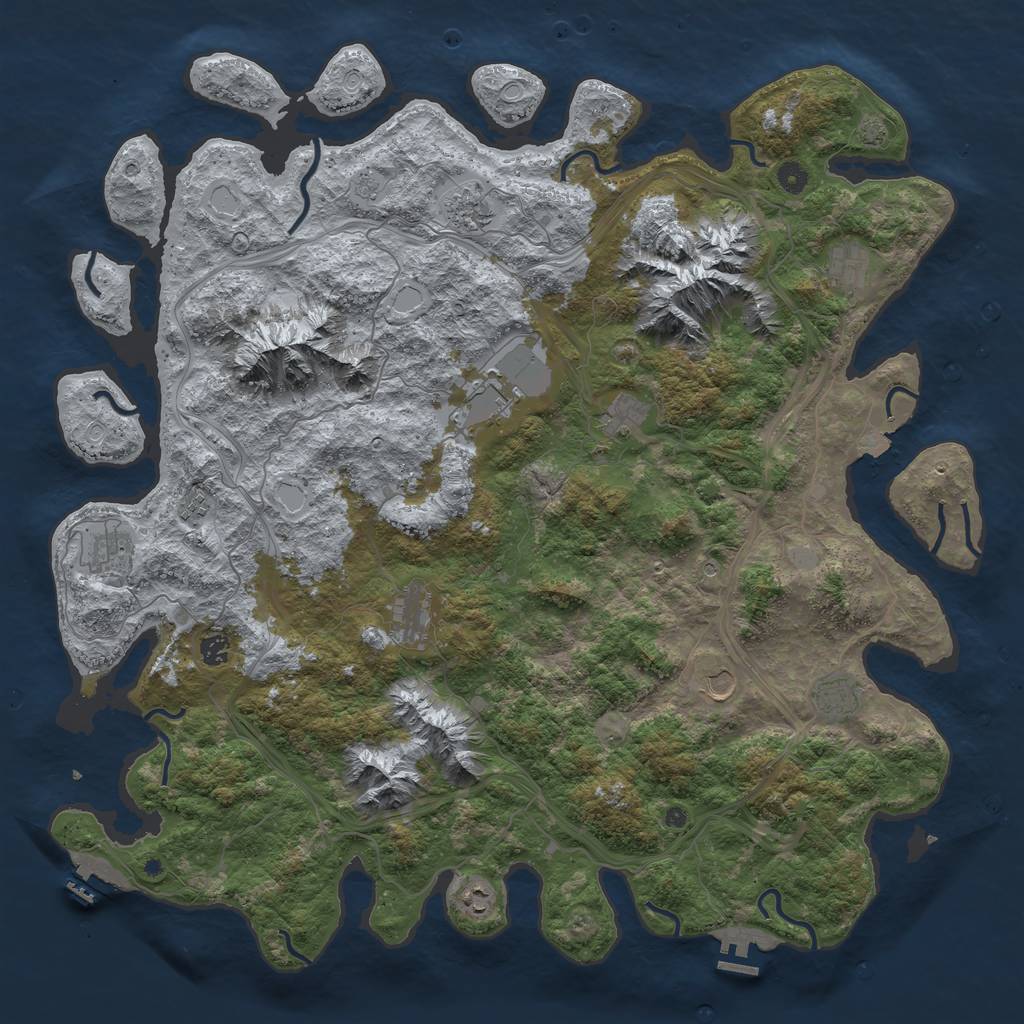 Rust Map: Procedural Map, Size: 5000, Seed: 117306259, 19 Monuments