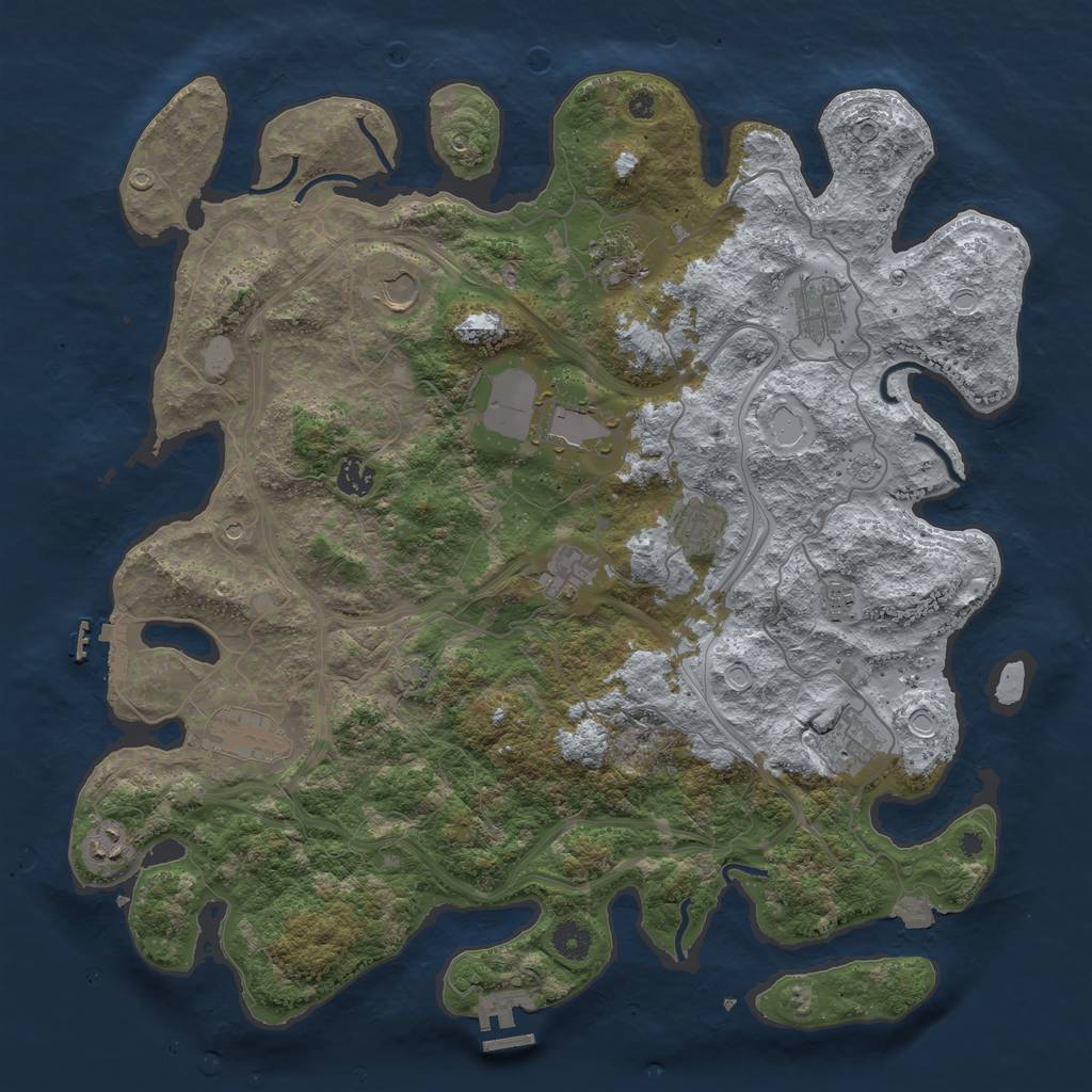 Rust Map: Procedural Map, Size: 4250, Seed: 2057325098, 19 Monuments