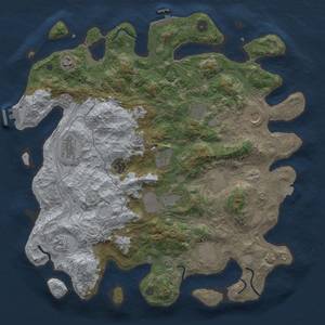 Thumbnail Rust Map: Procedural Map, Size: 4250, Seed: 2046486034, 19 Monuments