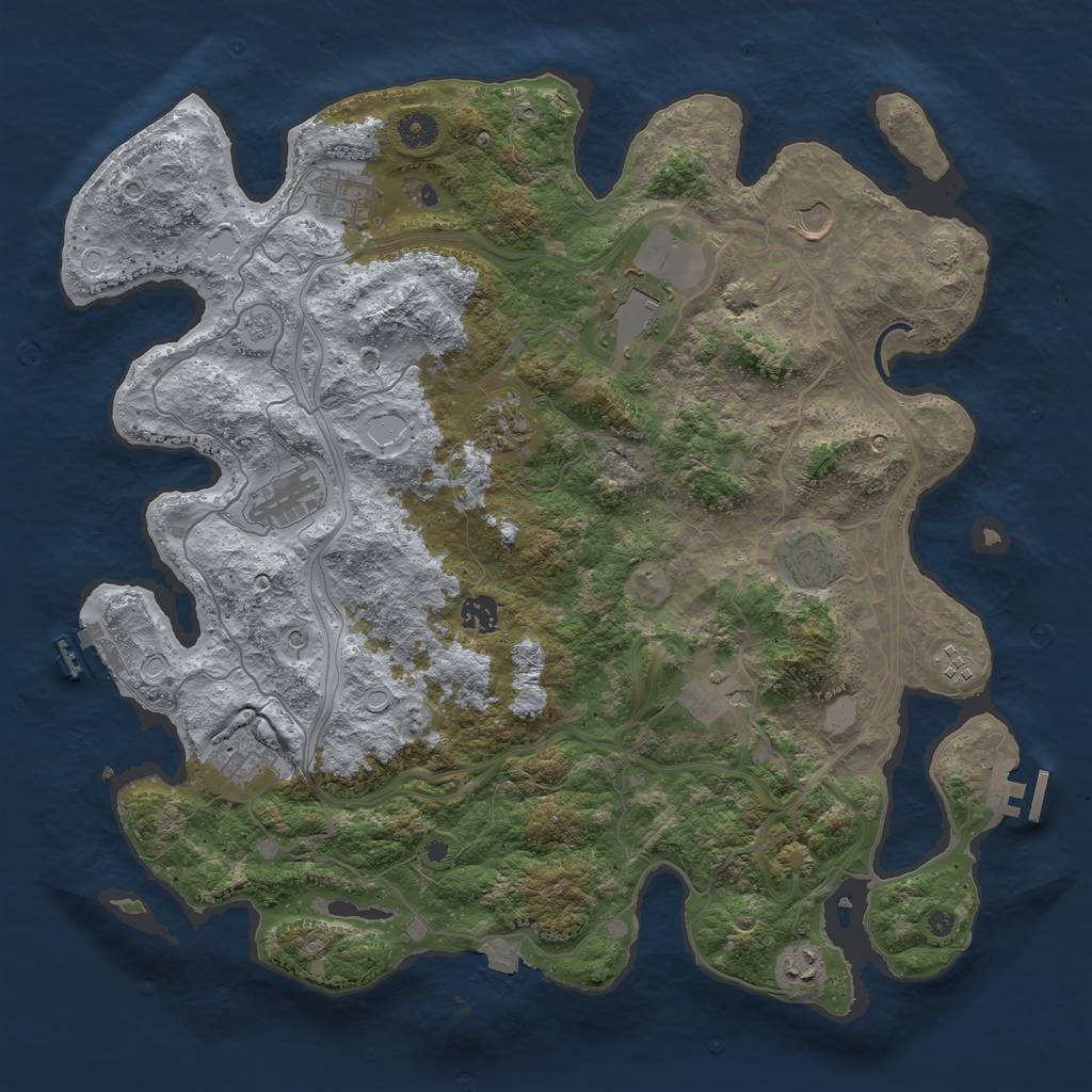 Rust Map: Procedural Map, Size: 4250, Seed: 583636108, 19 Monuments