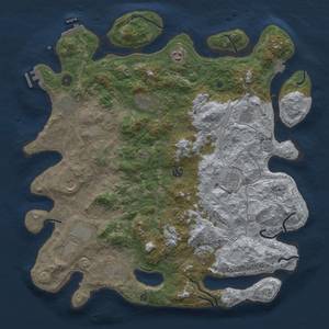 Thumbnail Rust Map: Procedural Map, Size: 4500, Seed: 1863299582, 19 Monuments