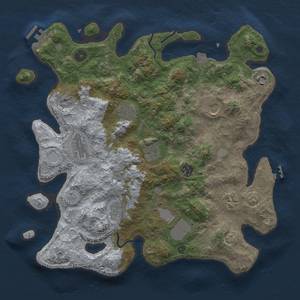 Thumbnail Rust Map: Procedural Map, Size: 3750, Seed: 2056884063, 18 Monuments