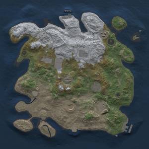 Thumbnail Rust Map: Procedural Map, Size: 3500, Seed: 362539842, 15 Monuments