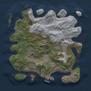 Thumbnail Rust Map: Procedural Map, Size: 3500, Seed: 1104510223, 14 Monuments