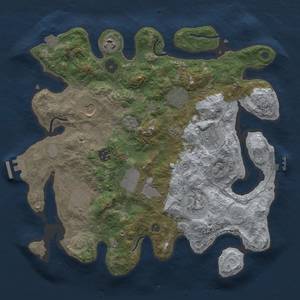 Thumbnail Rust Map: Procedural Map, Size: 3500, Seed: 67385, 17 Monuments