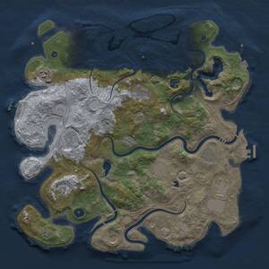 Thumbnail Rust Map: Procedural Map, Size: 4250, Seed: 935243717, 16 Monuments