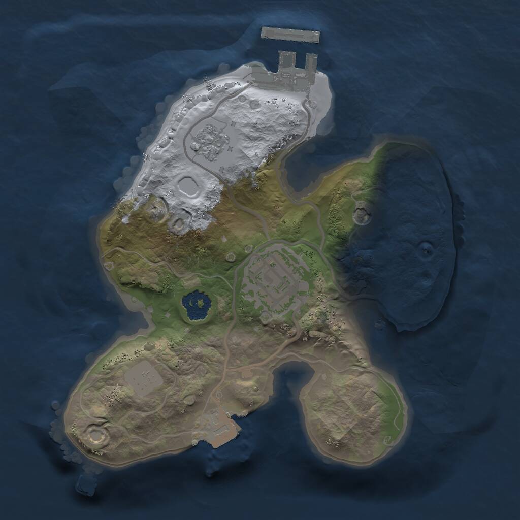 Rust Map: Procedural Map, Size: 1800, Seed: 21674216, 5 Monuments