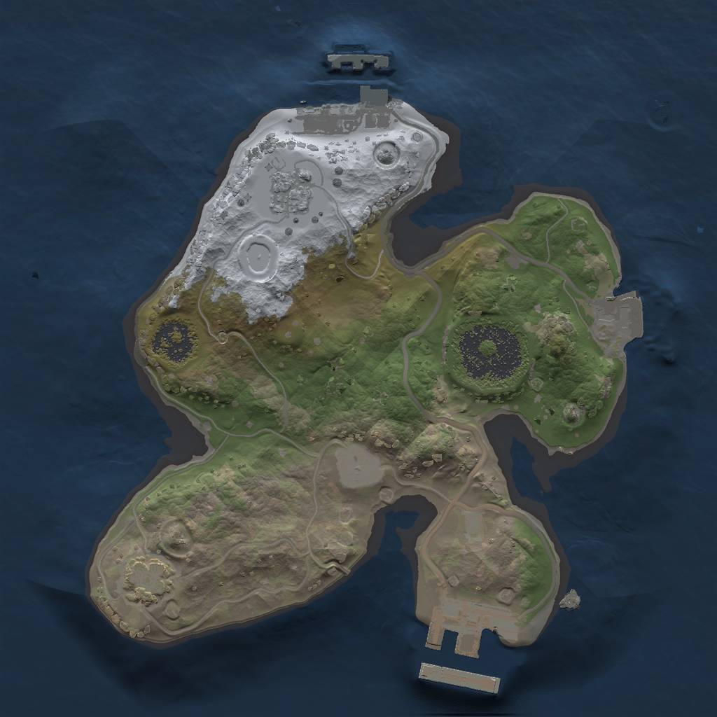 Rust Map: Procedural Map, Size: 1800, Seed: 21674216, 7 Monuments