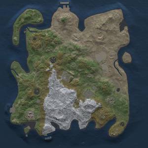 Thumbnail Rust Map: Procedural Map, Size: 3500, Seed: 1416053791, 16 Monuments