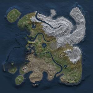 Thumbnail Rust Map: Procedural Map, Size: 3000, Seed: 1778617284, 11 Monuments