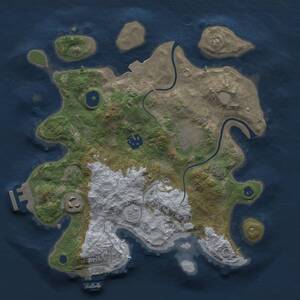 Thumbnail Rust Map: Procedural Map, Size: 3000, Seed: 1511309052, 9 Monuments