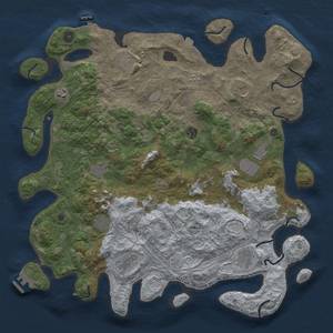 Thumbnail Rust Map: Procedural Map, Size: 4500, Seed: 2140459365, 19 Monuments