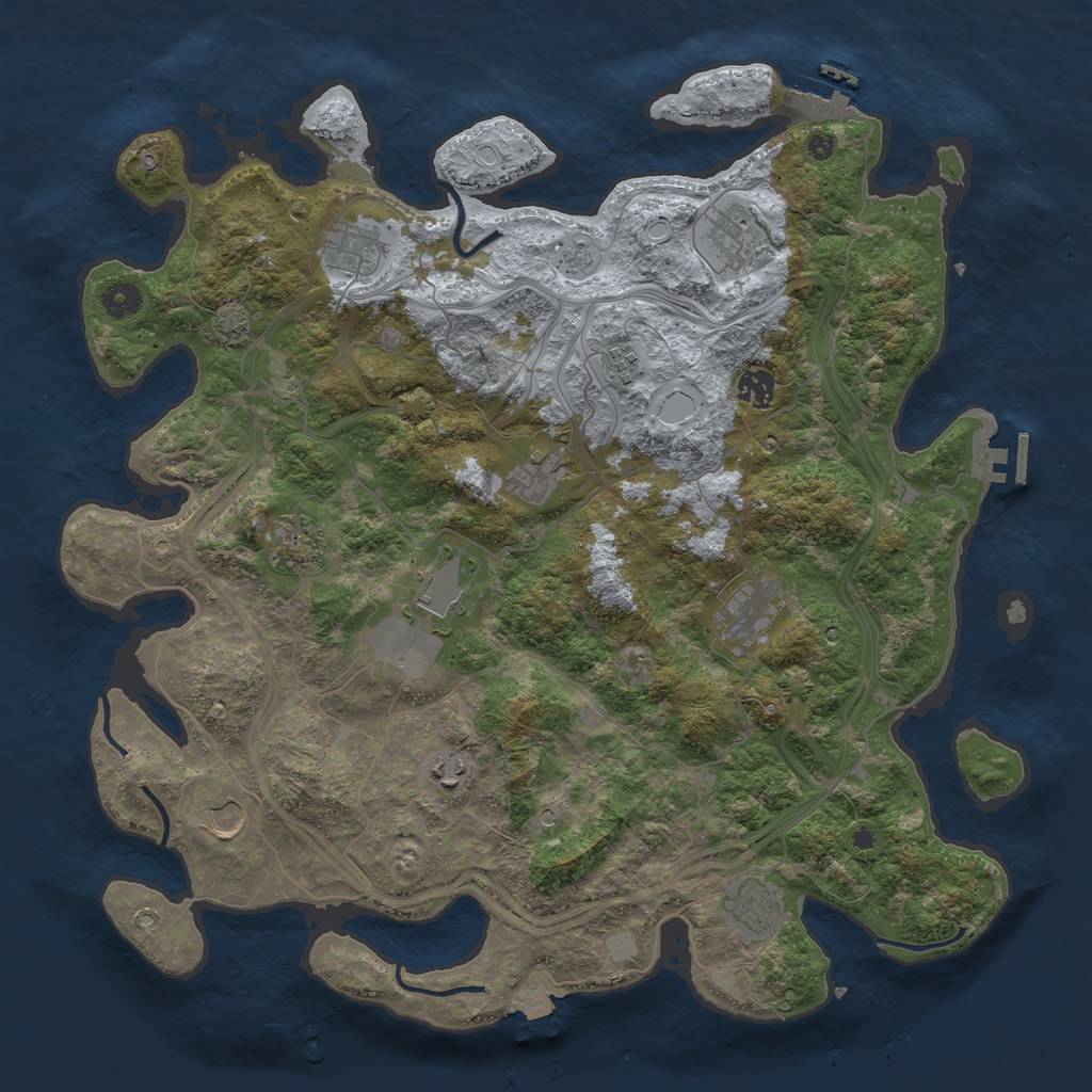 Rust Map: Procedural Map, Size: 4250, Seed: 86747347, 19 Monuments