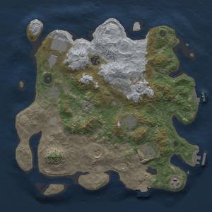 Thumbnail Rust Map: Procedural Map, Size: 3500, Seed: 2096895964, 16 Monuments